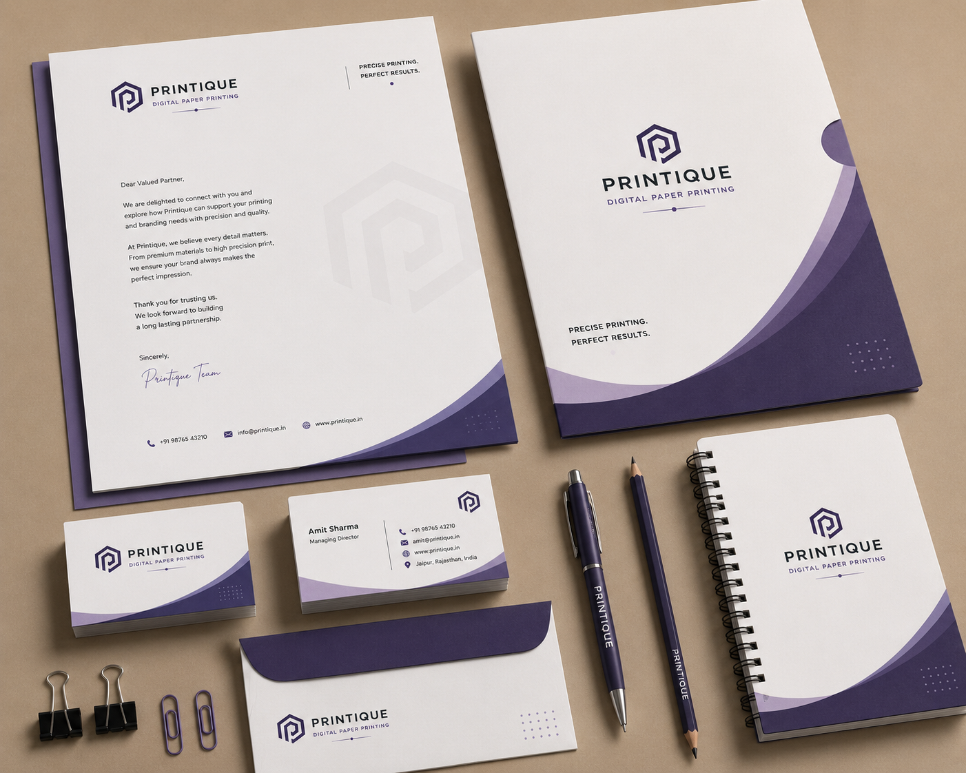 Business stationery sample